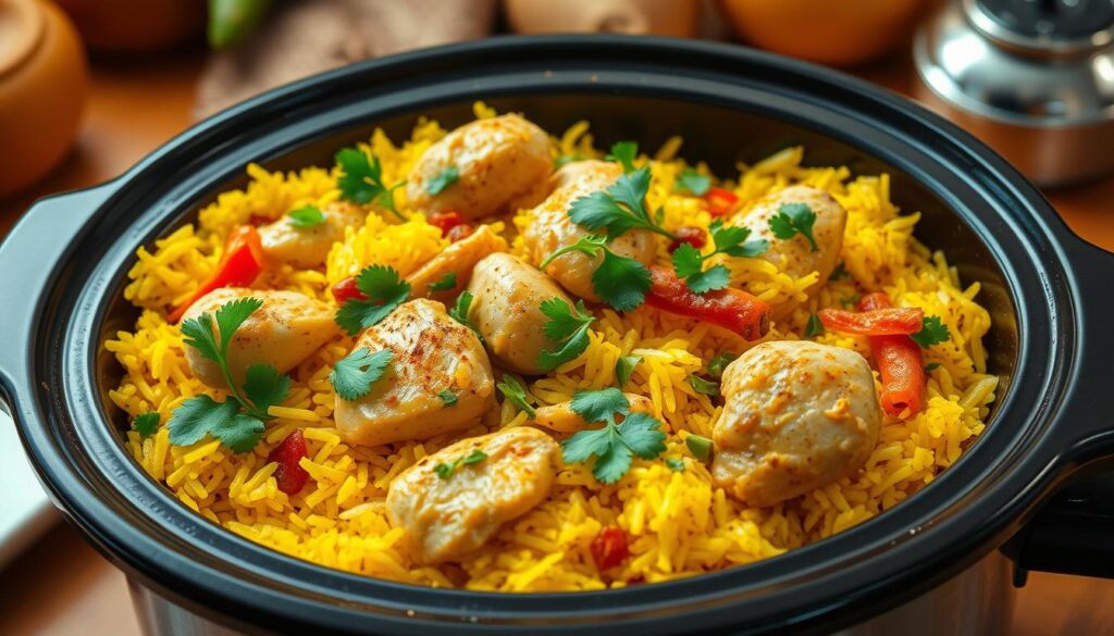 Chicken Yellow Rice Recipe in Slow Cooker