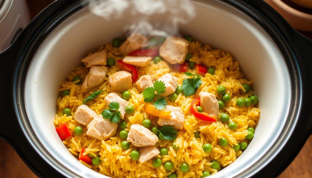 chicken yellow rice crockpot