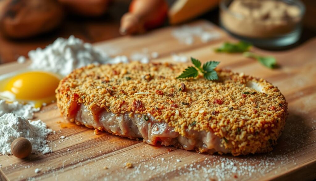 milanesa steak breading